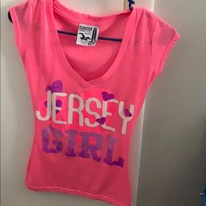 Hollister neon pink t-shirt